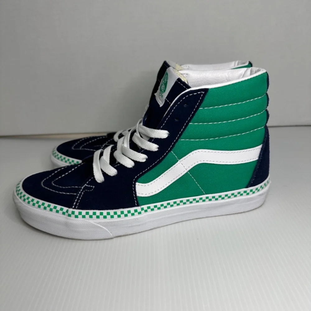 VANS Skateboard Shoes Sneakers Sk 8 Hi Top Off The Wall Mens 7.5 checkered laces - Picture 7 of 12